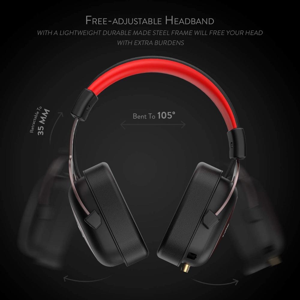 Redragon H510 Head-mounted 7.1-Channel Gaming ชุดหูฟังสำหรับเล่นเกมคอมพิวเตอร์กินหูฟังไก่เพื่อฟังตำแหน่งเสียง