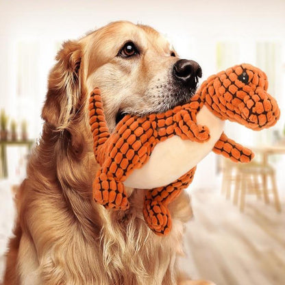 สัตว์เลี้ยงไดโนเสาร์ของเล่นสุนัขยักษ์สัตว์เลี้ยง Interactive ของเล่นสุนัขสำหรับสุนัขขนาดใหญ่ Chew ของเล่น Chihuahua Plush บรรจุ Squeakers