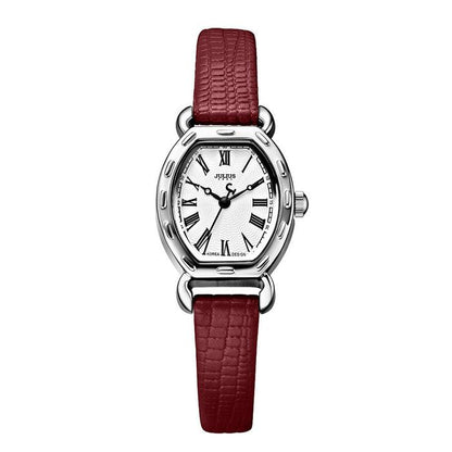 JULIUS นาฬิกาข้อมือผู้หญิง สายหนัง #สีแดง (JA-544B)