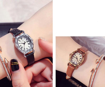 JULIUS Women's Wrist Watches Leather Band #Red (JA-544B)