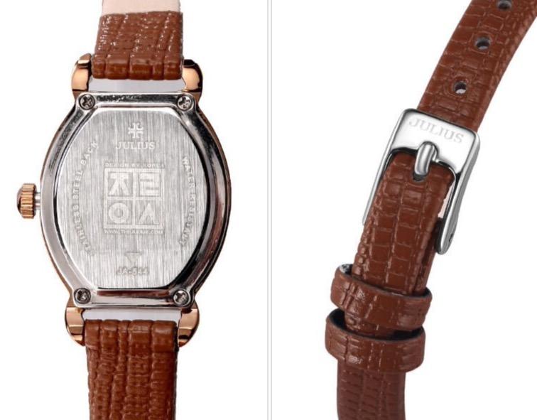 JULIUS Women's Wrist Watches Leather Band #White (JA-544A)